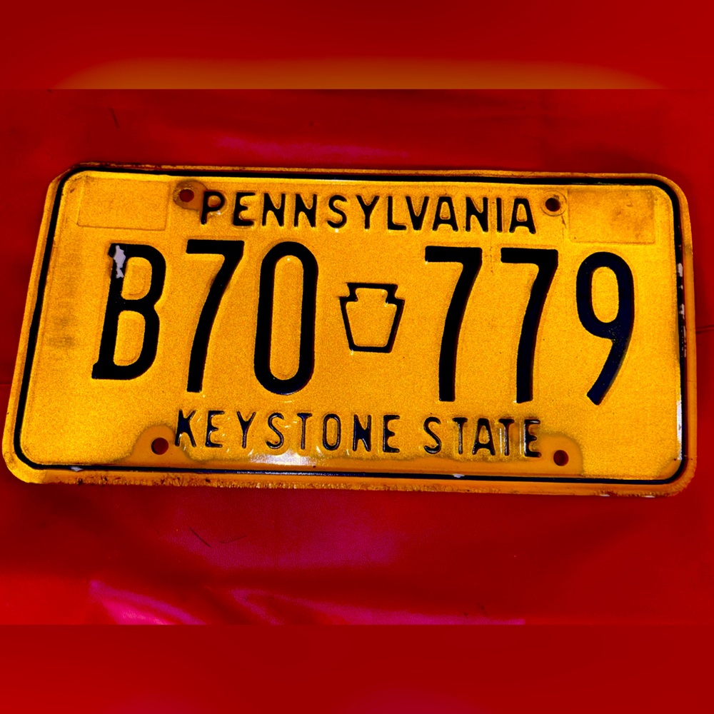 Pennsylvania Vintage License Plate. B70-779